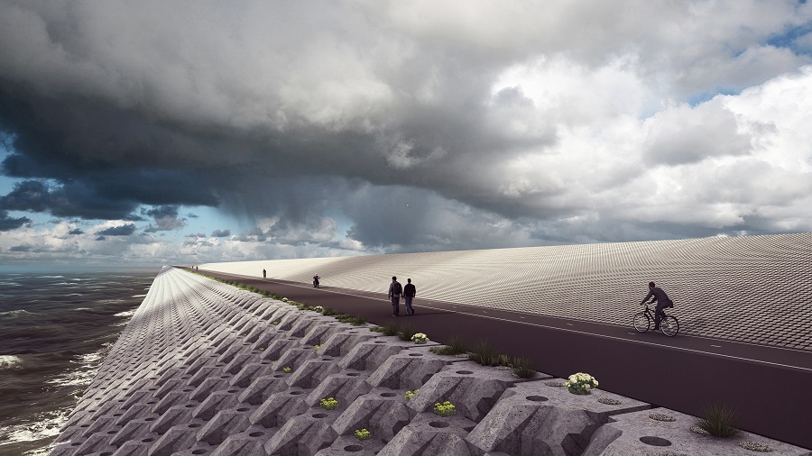 Nieuwe bekleding Afsluitdijk