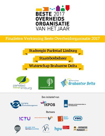 Waterschap Brabantse Delta maakt kans op de titel Beste Overheidsorganisatie 2017